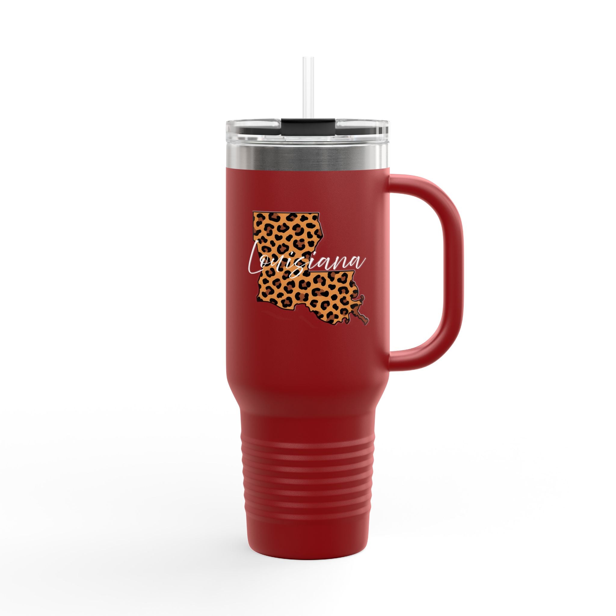 Leopard Louisiana 40oz Travel Mug | Insulated Tumbler