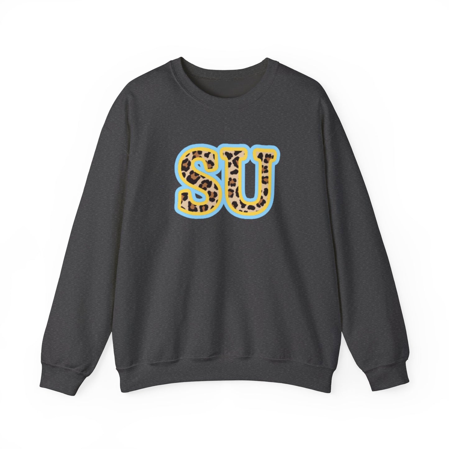 SU Leopard Varsity Crewneck Sweatshirt