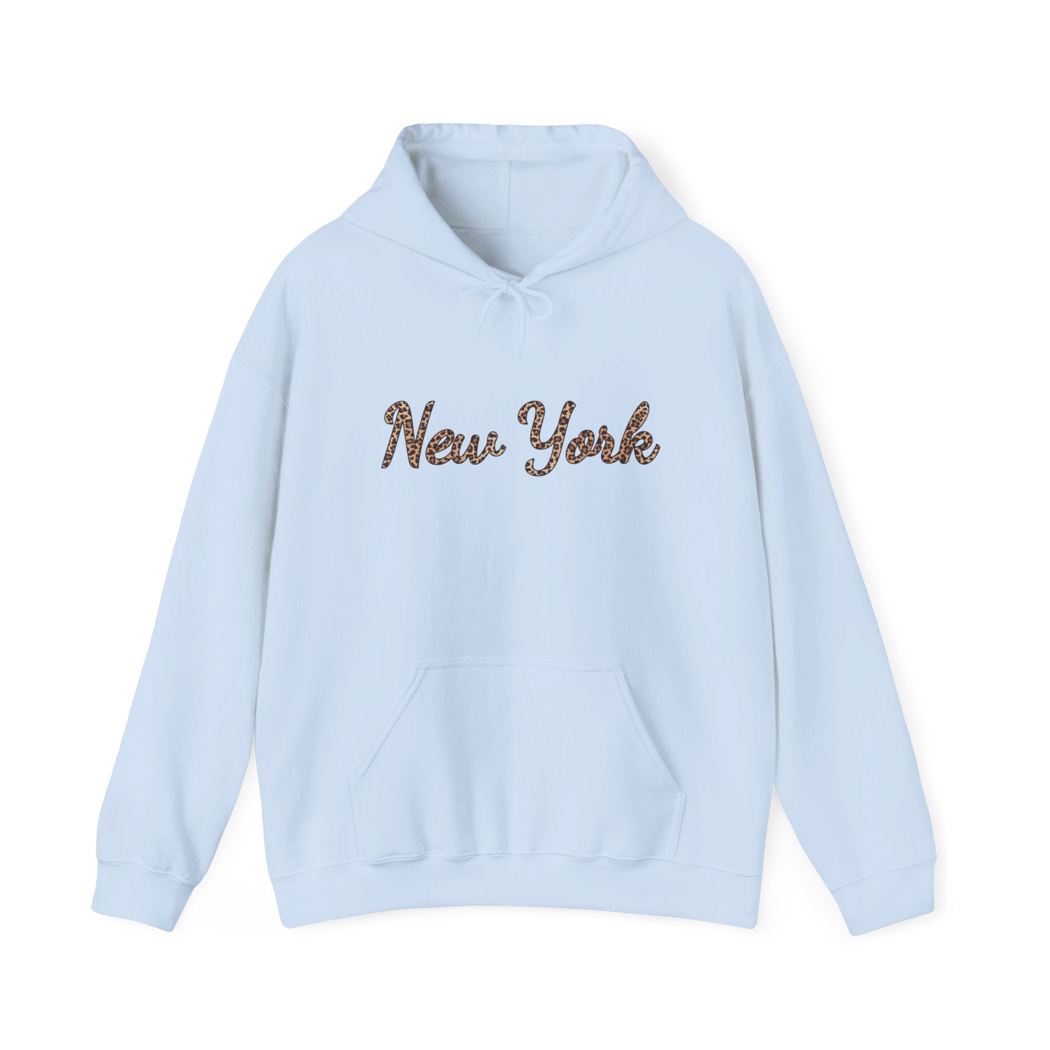 New York Leopard Script Hoodie