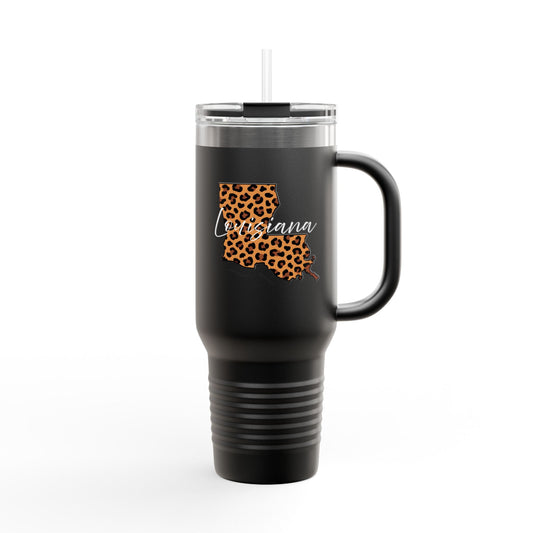 Leopard Louisiana 40oz Travel Mug | Insulated Tumbler