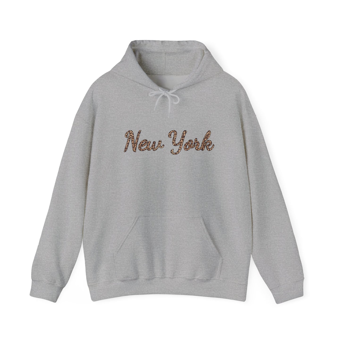 New York Leopard Script Hoodie