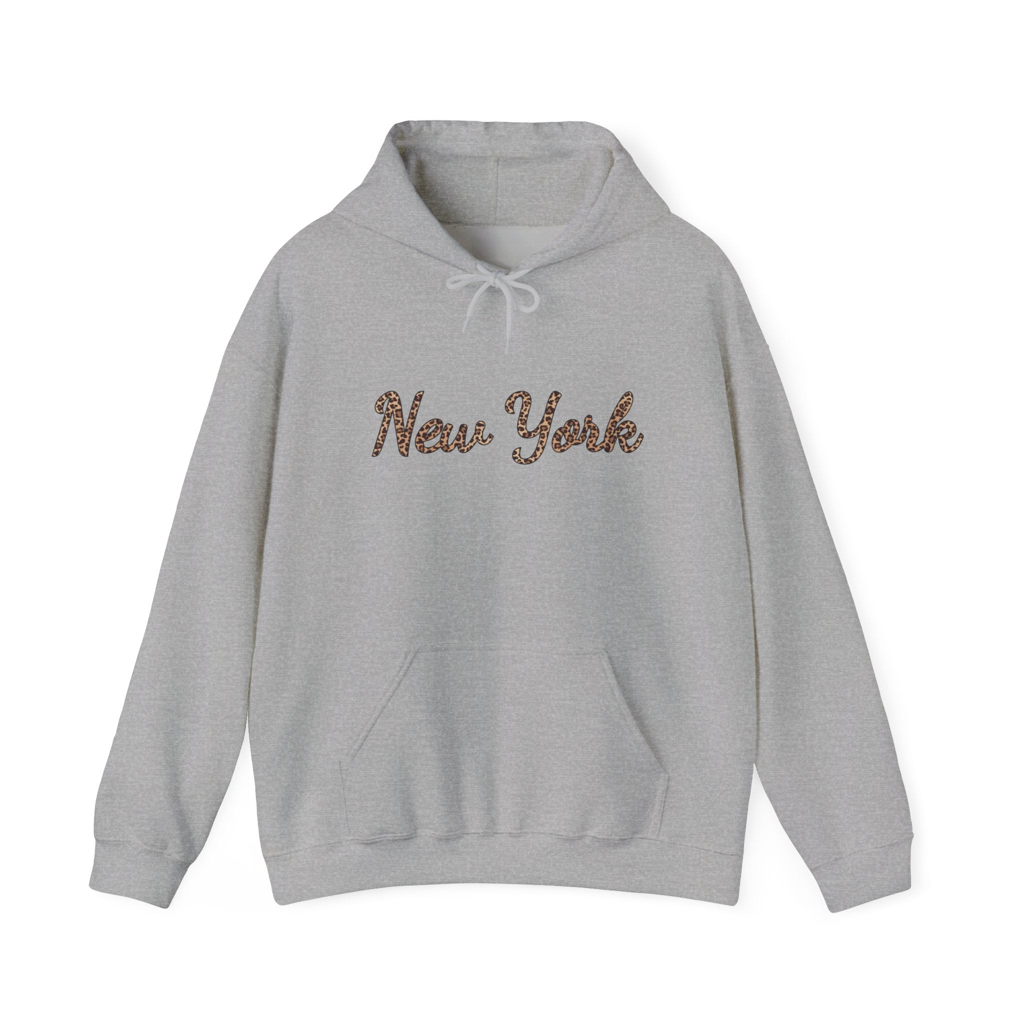 New York Leopard Script Hoodie