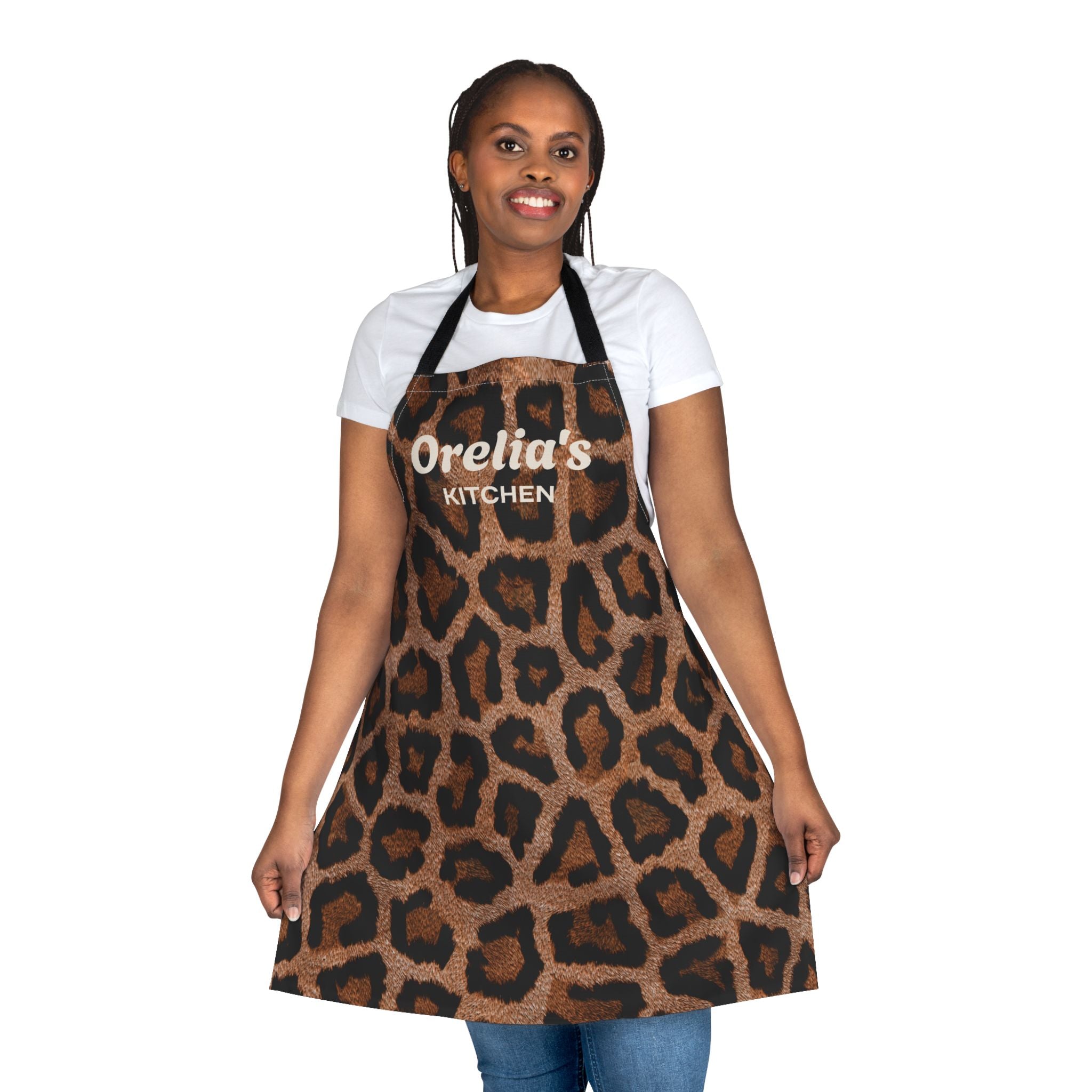 Personalized Leopard Print Apron