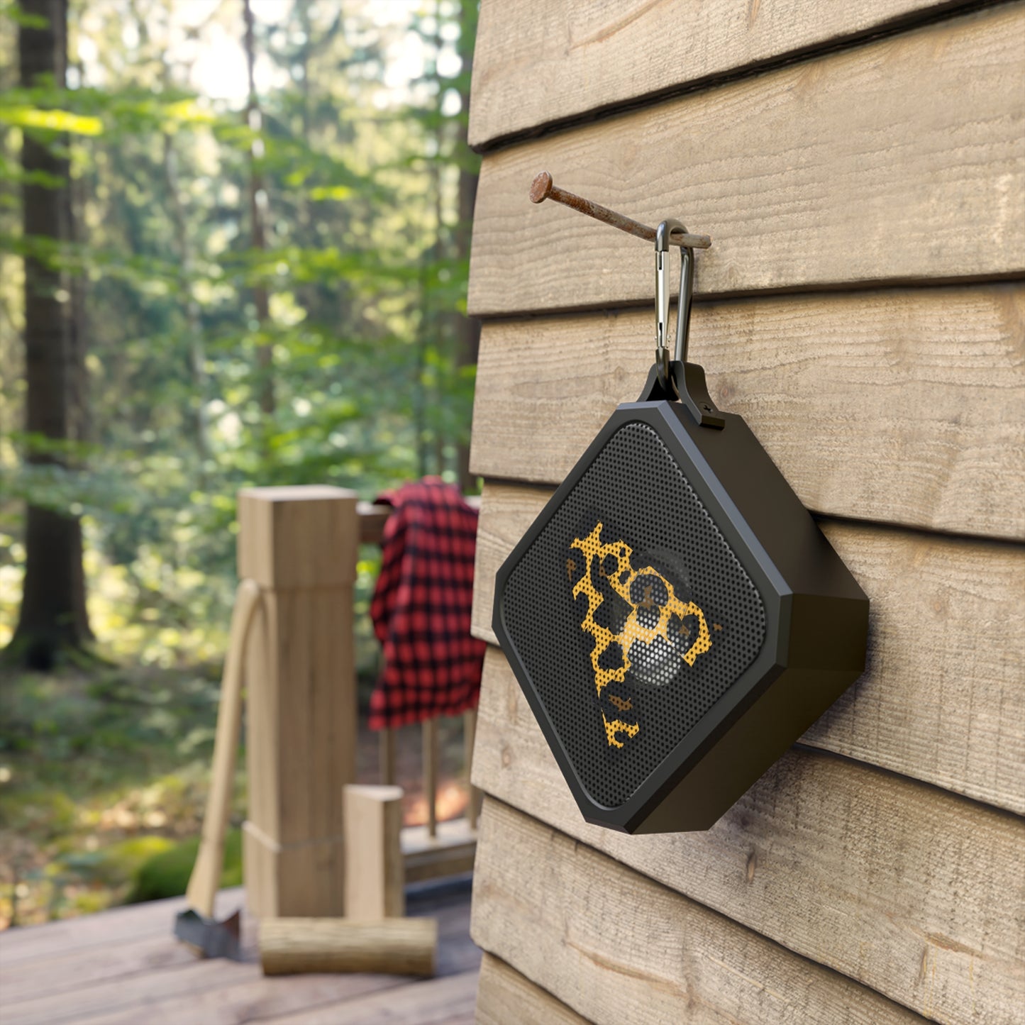 Blackwater Outdoor Bluetooth Speaker With Leopard Print Initial