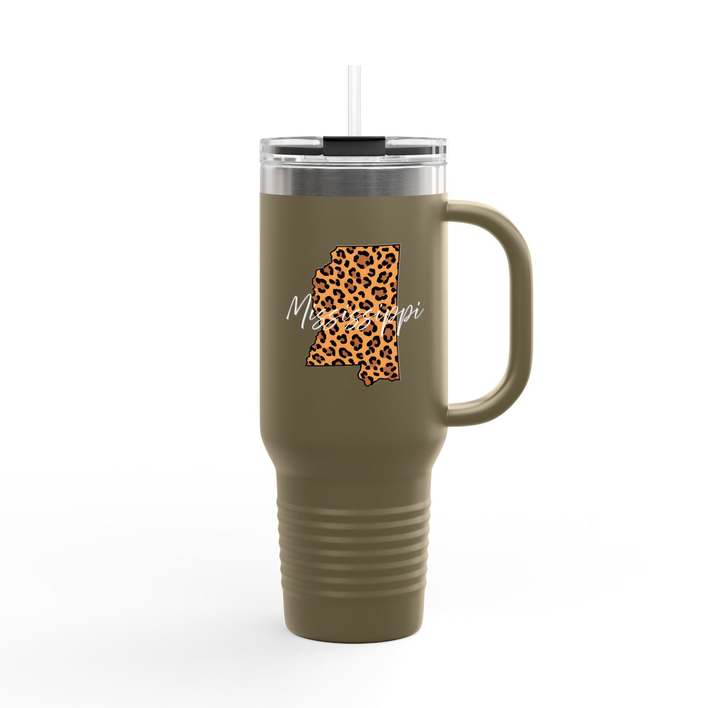 Leopard Mississippi 40oz Travel Mug | Insulated Tumbler