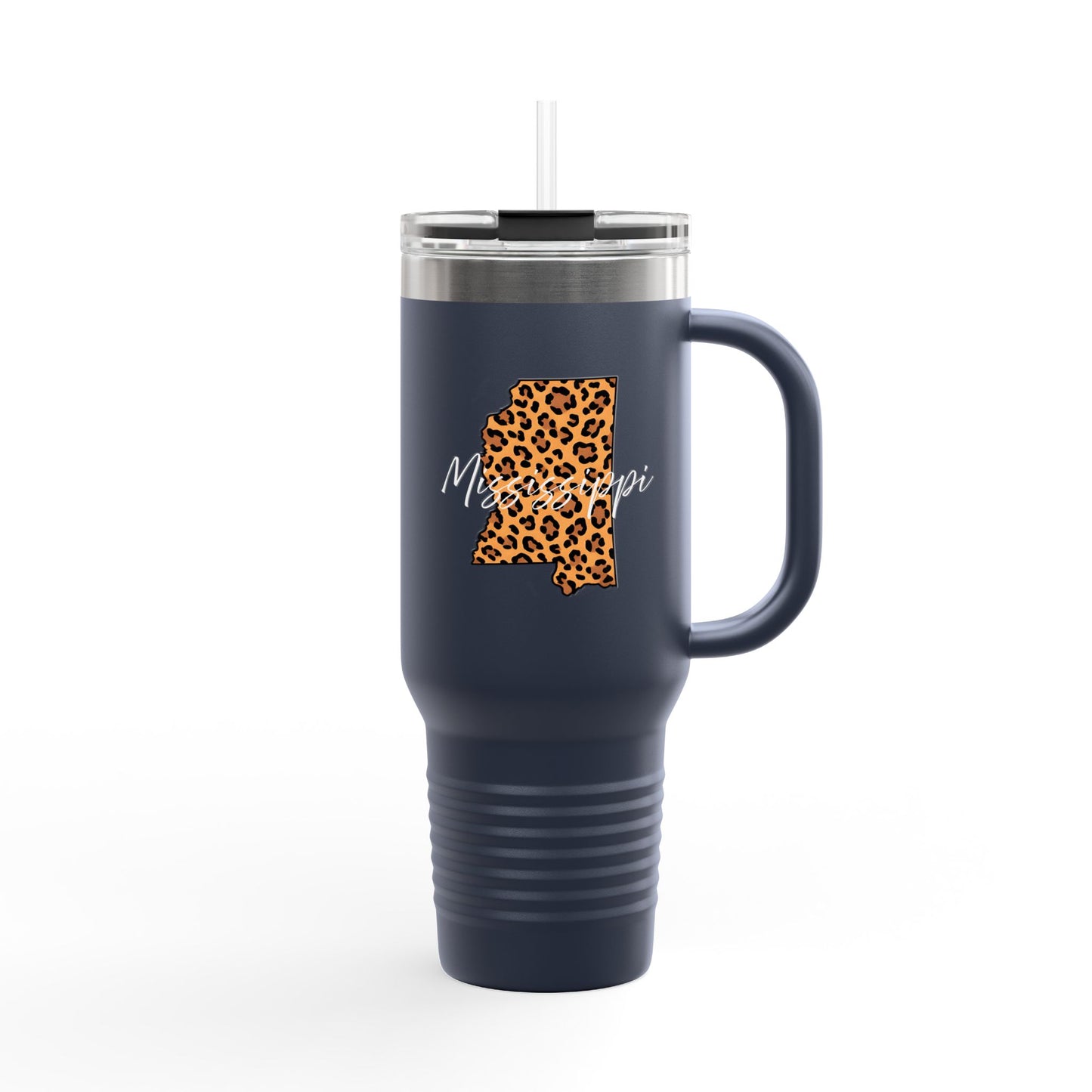 Leopard Mississippi 40oz Travel Mug | Insulated Tumbler