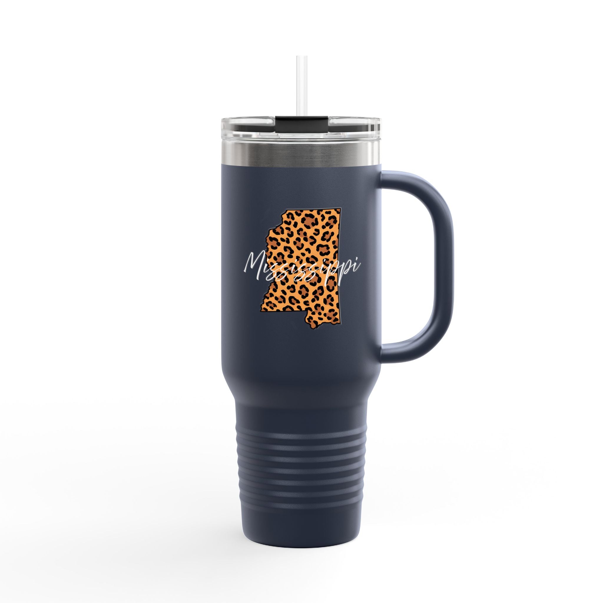 Leopard Mississippi 40oz Travel Mug | Insulated Tumbler