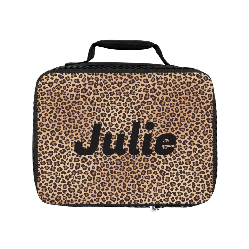 Personalized Leopard Print Lunch Bag