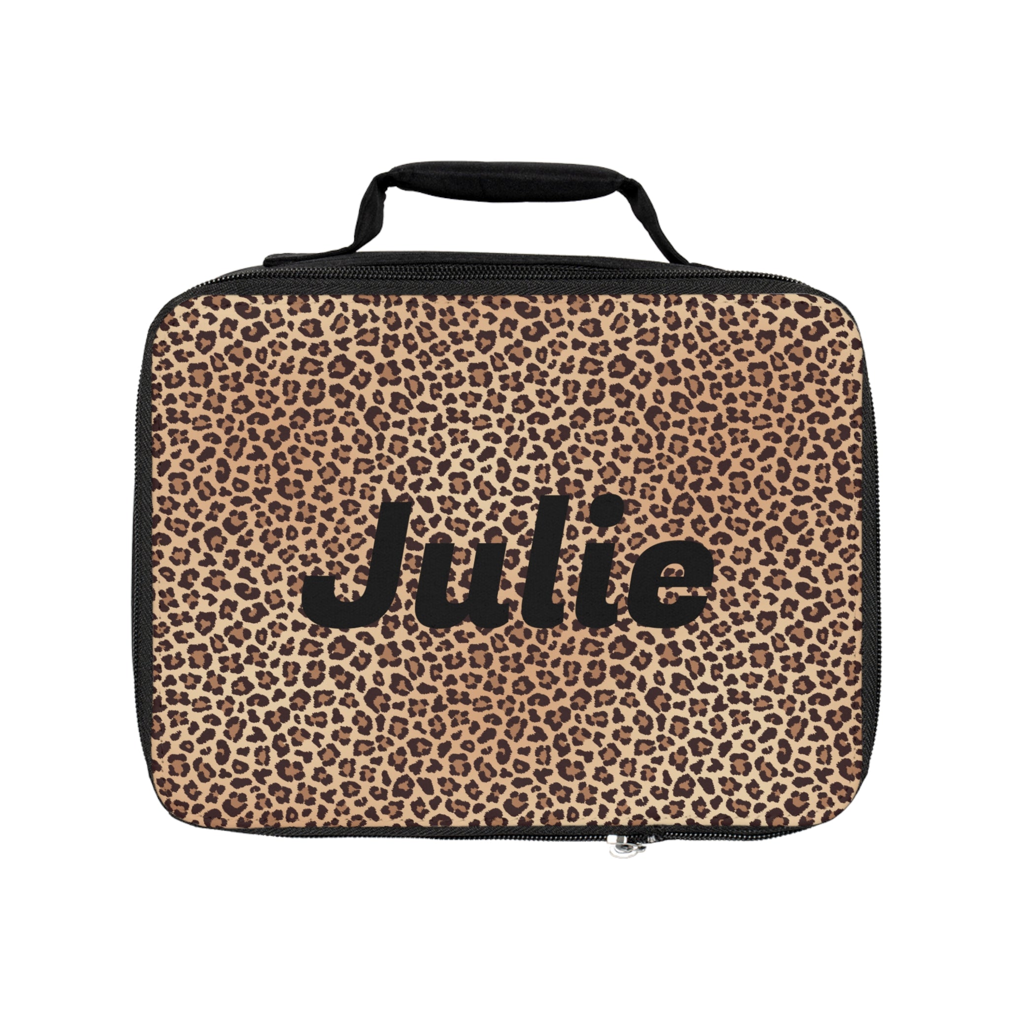 Personalized Leopard Print Lunch Bag