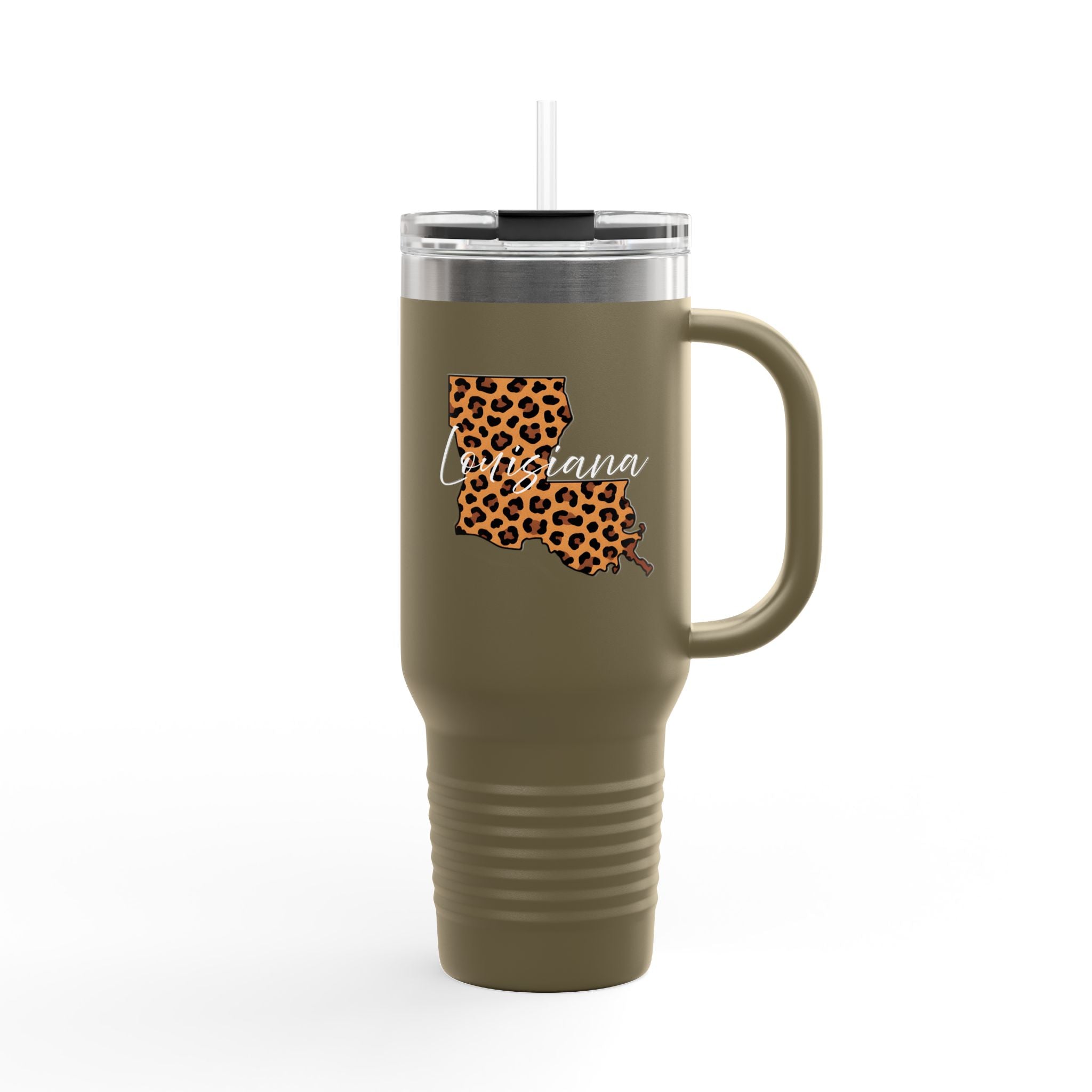 Leopard Louisiana 40oz Travel Mug | Insulated Tumbler