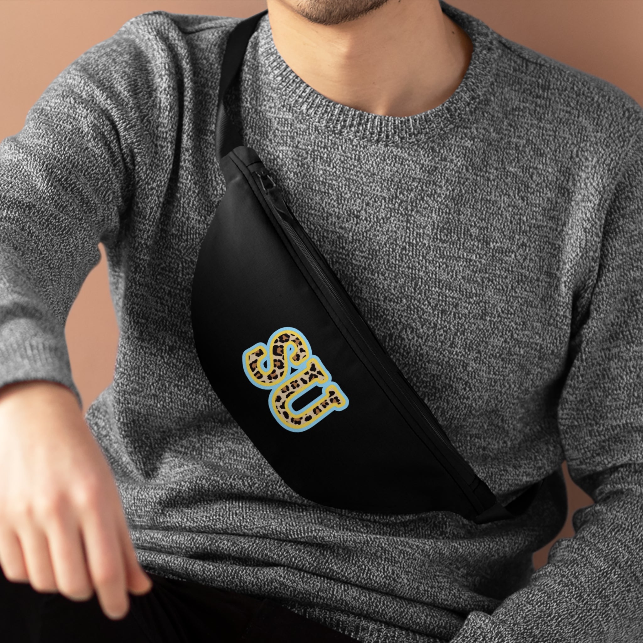 Louisiana State University Leopard Print Fanny Pack