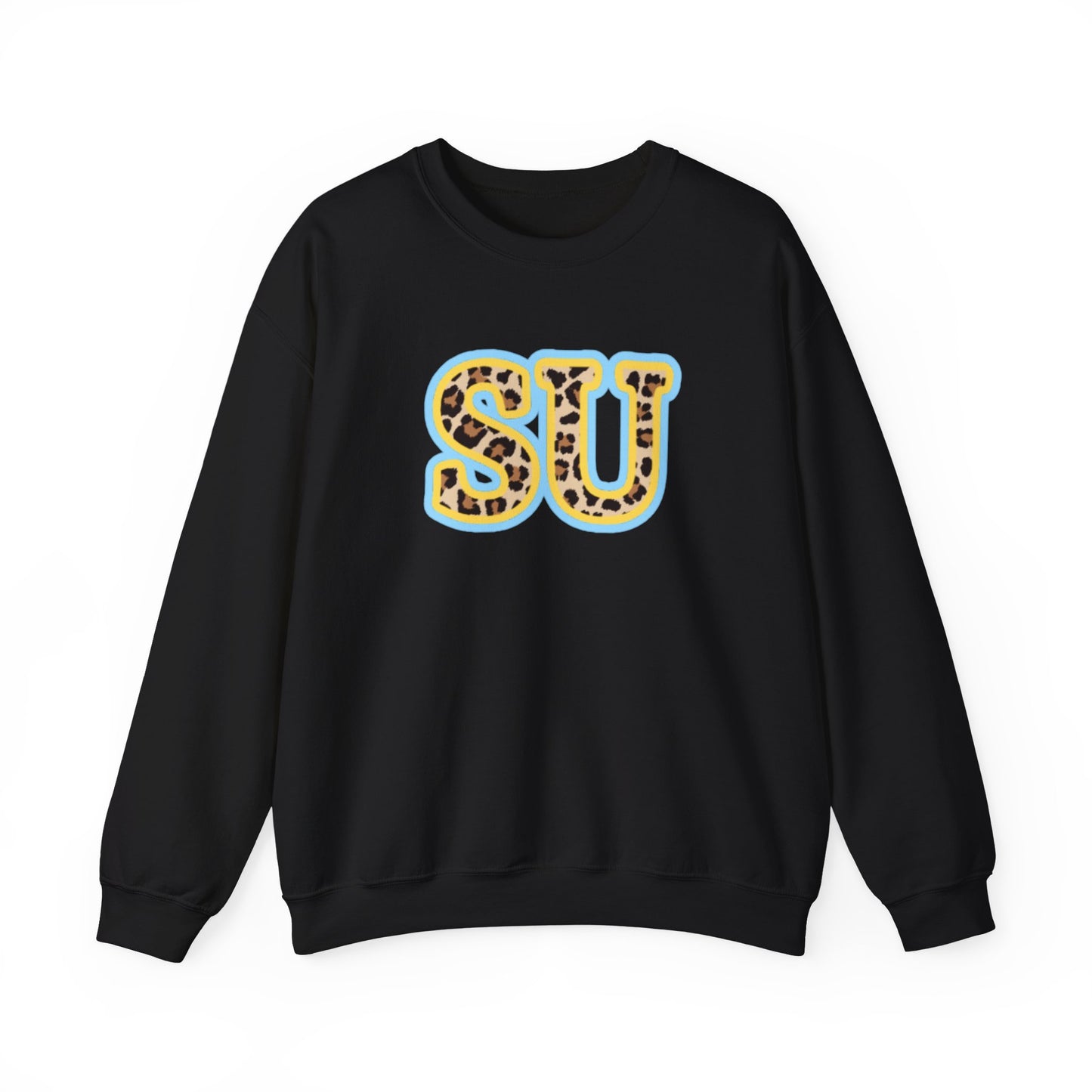 SU Leopard Varsity Crewneck Sweatshirt