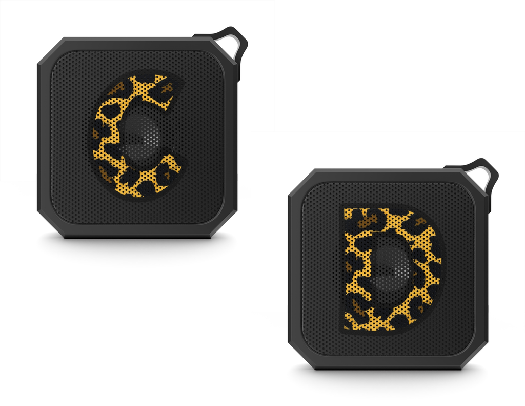Blackwater Outdoor Bluetooth Speaker With Leopard Print Initial
