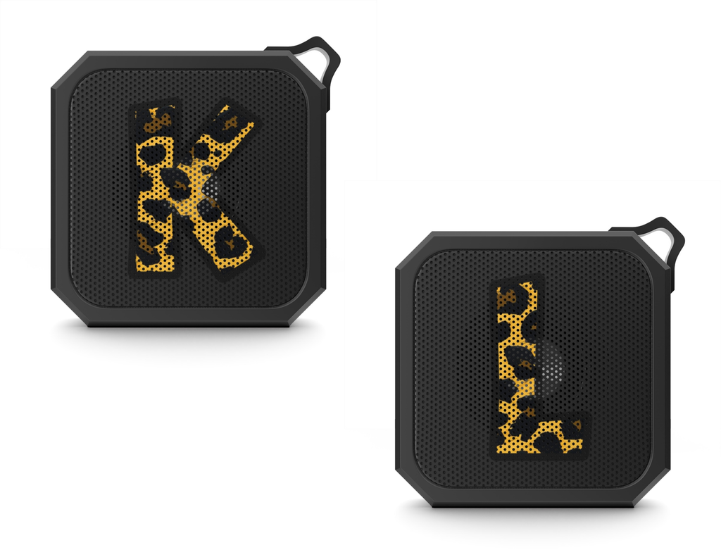 Blackwater Outdoor Bluetooth Speaker With Leopard Print Initial