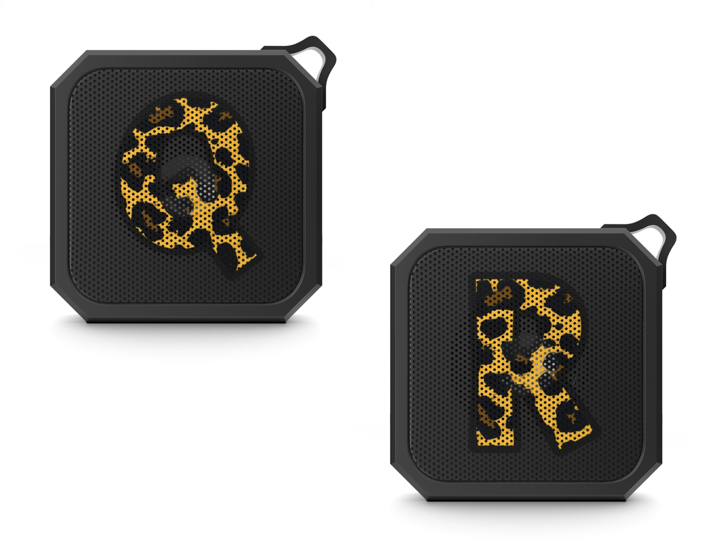 Blackwater Outdoor Bluetooth Speaker With Leopard Print Initial