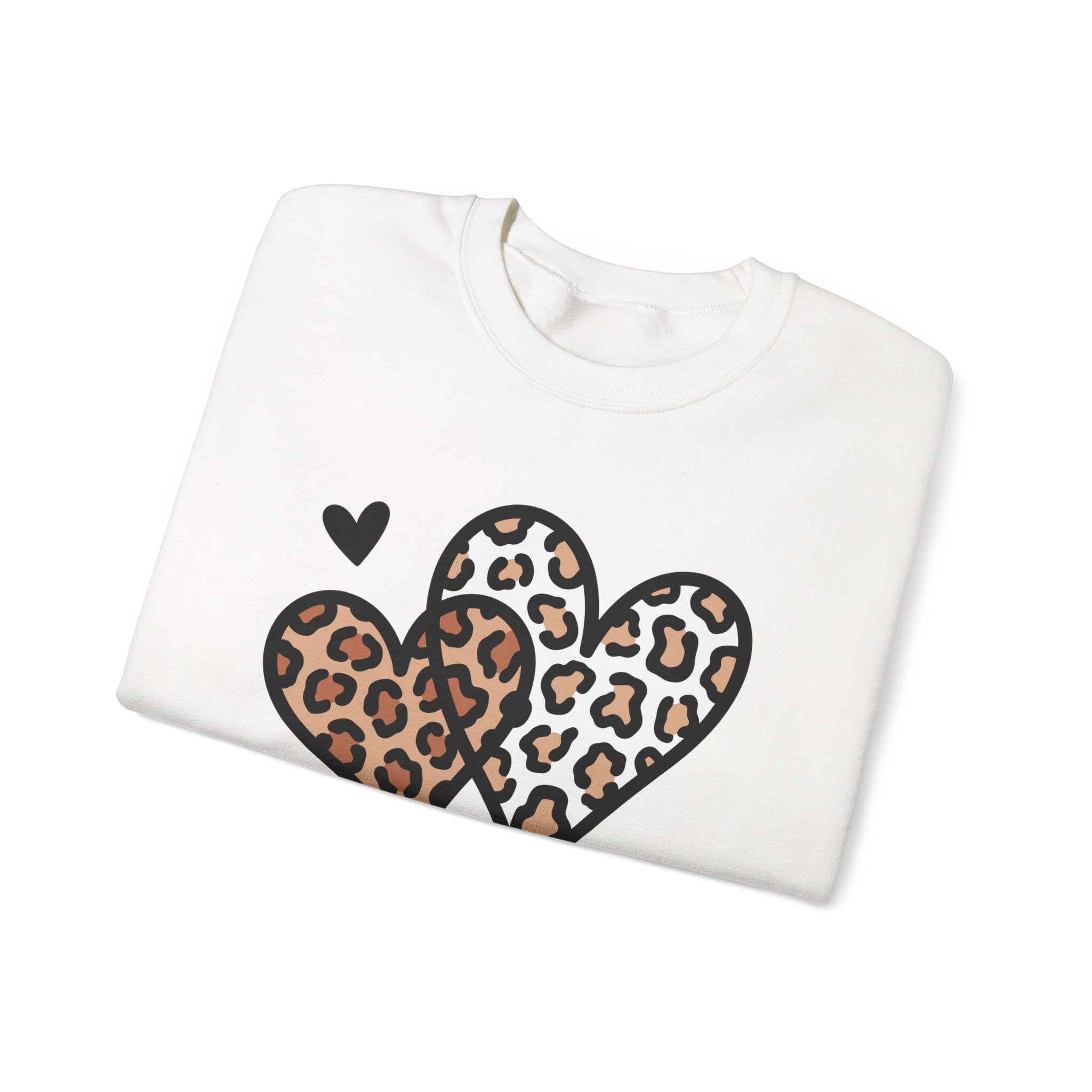 Leopard Heart Crewneck Sweatshirt