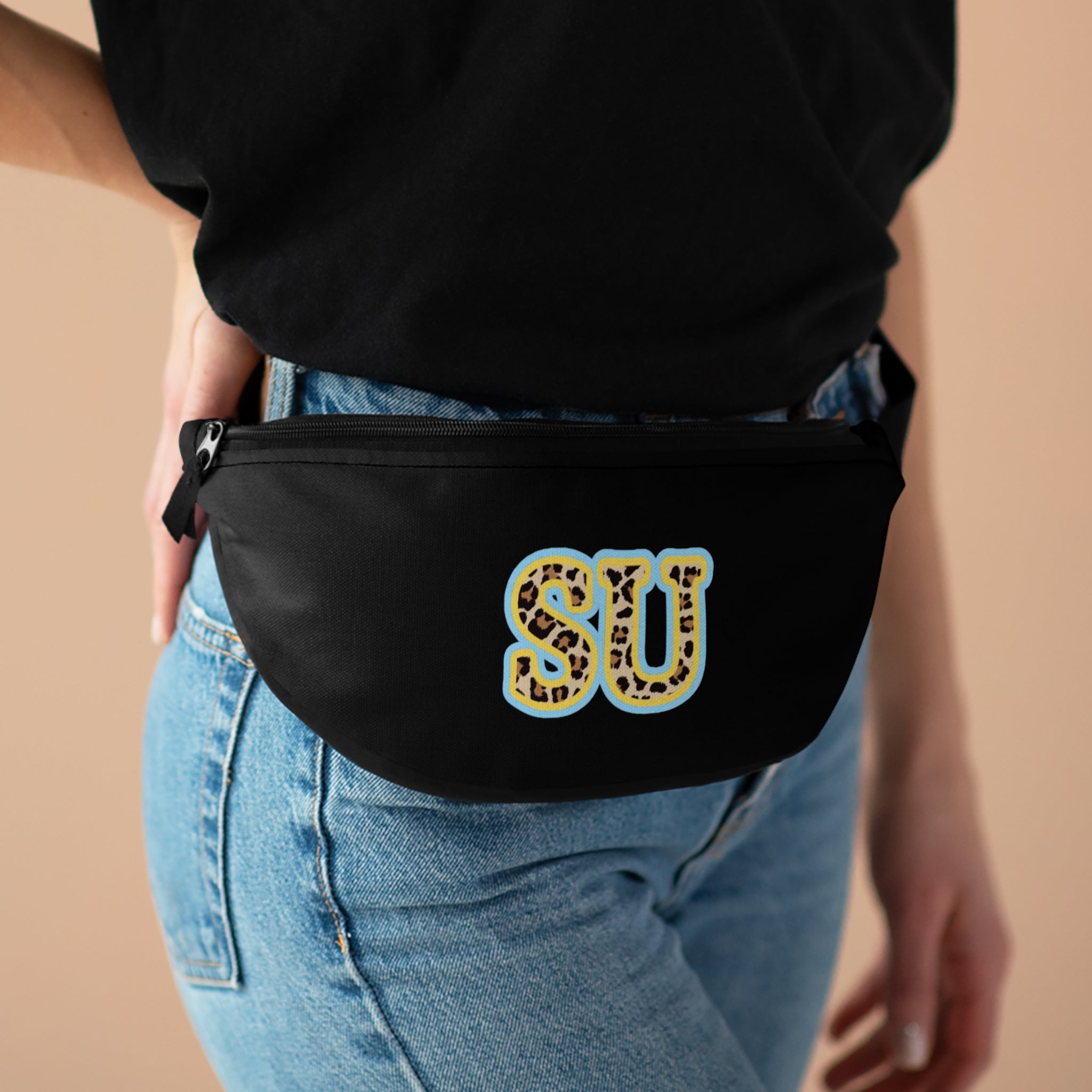 Louisiana State University Leopard Print Fanny Pack