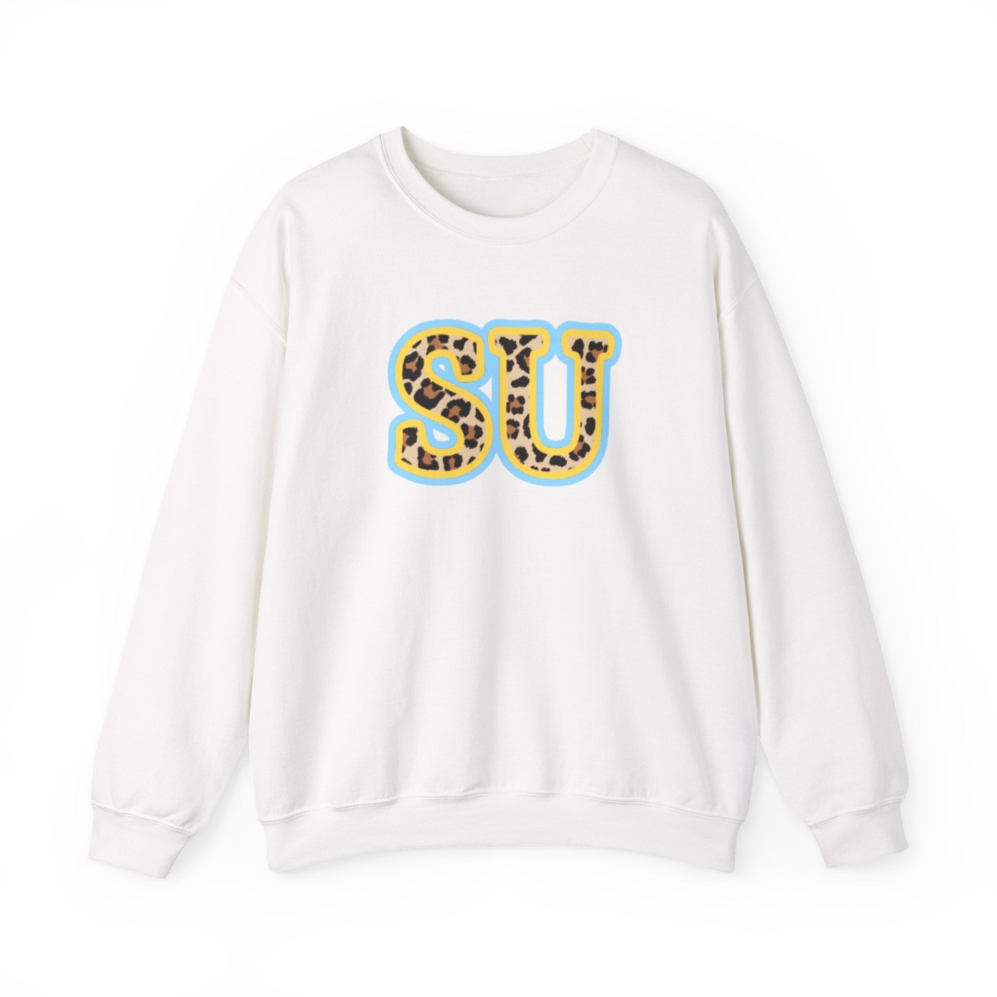 SU Leopard Varsity Crewneck Sweatshirt
