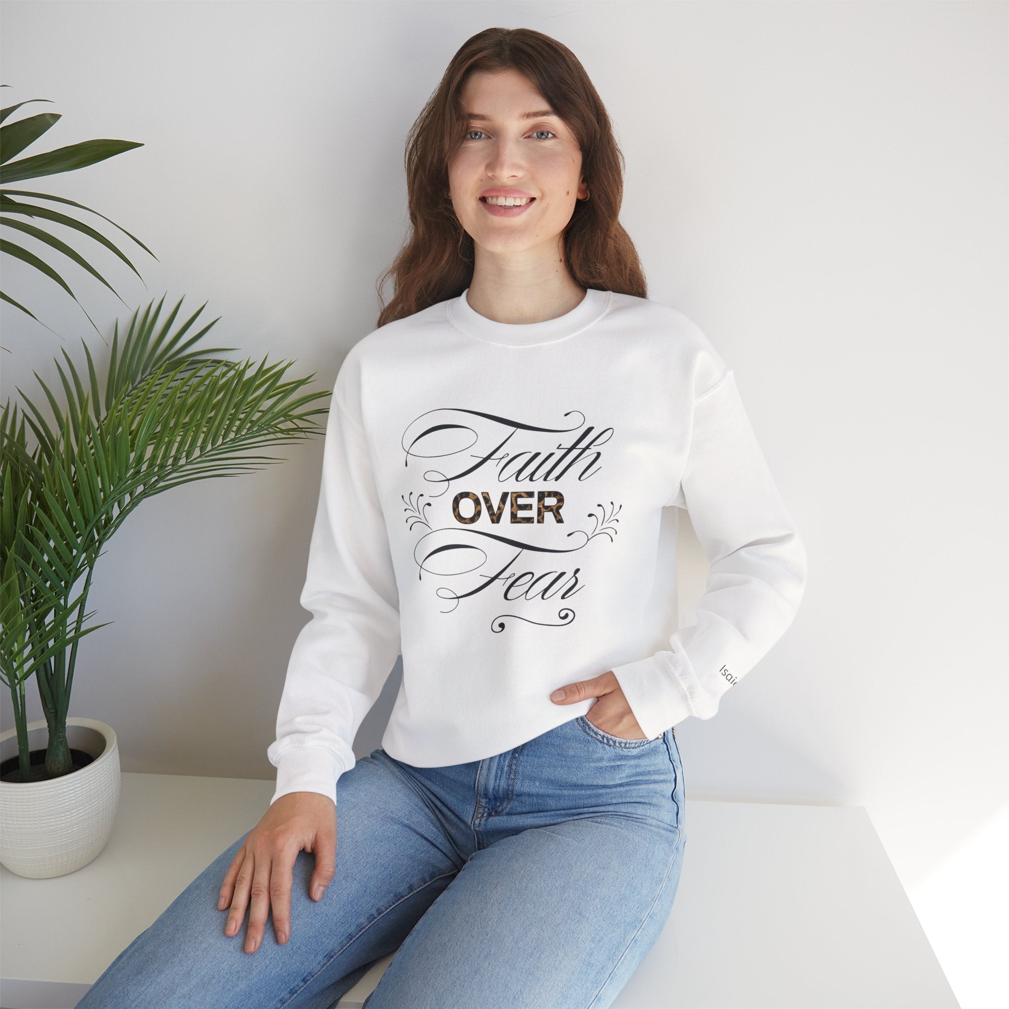 Faith Over Fear sweatshirt | Inspirational Christian apparel