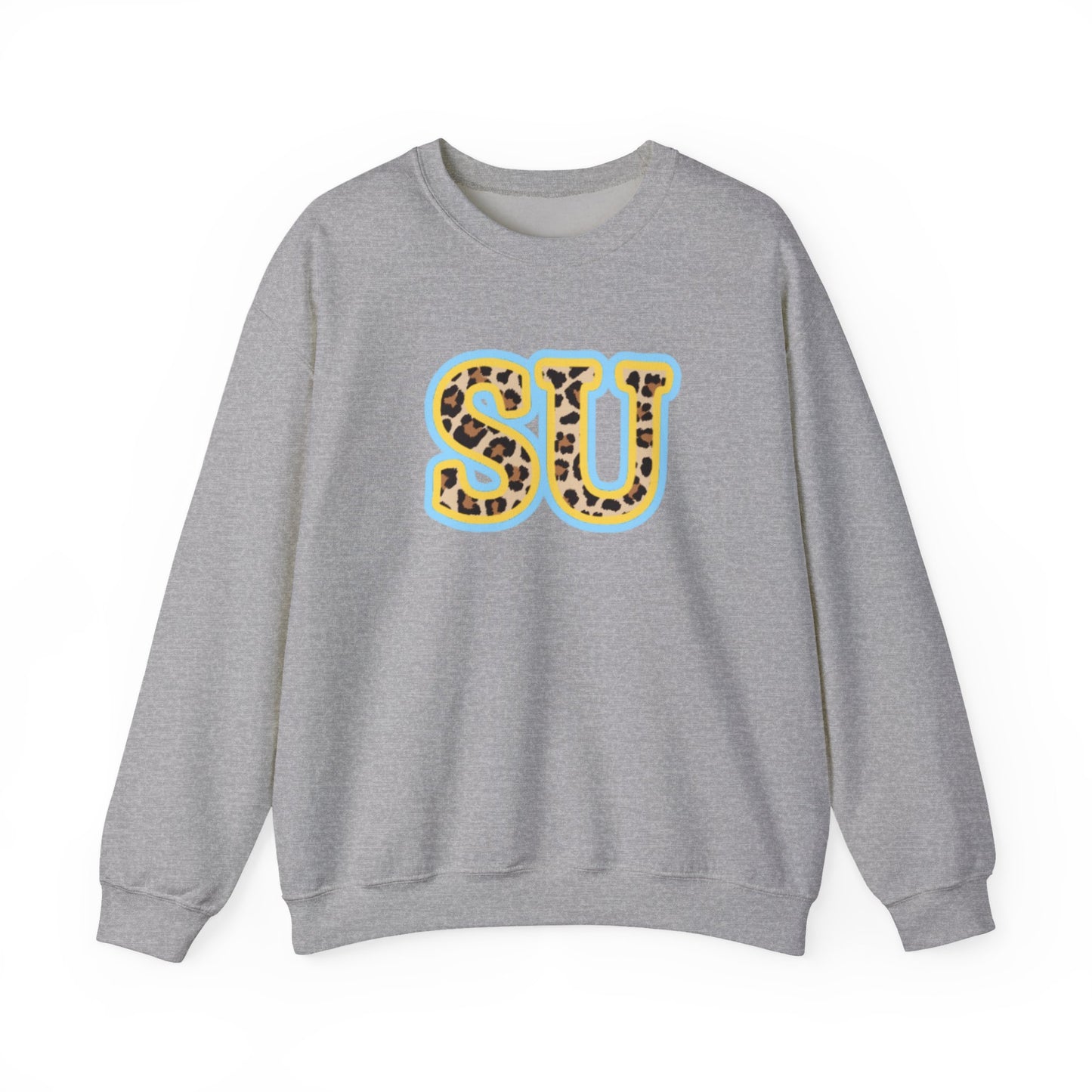 SU Leopard Varsity Crewneck Sweatshirt