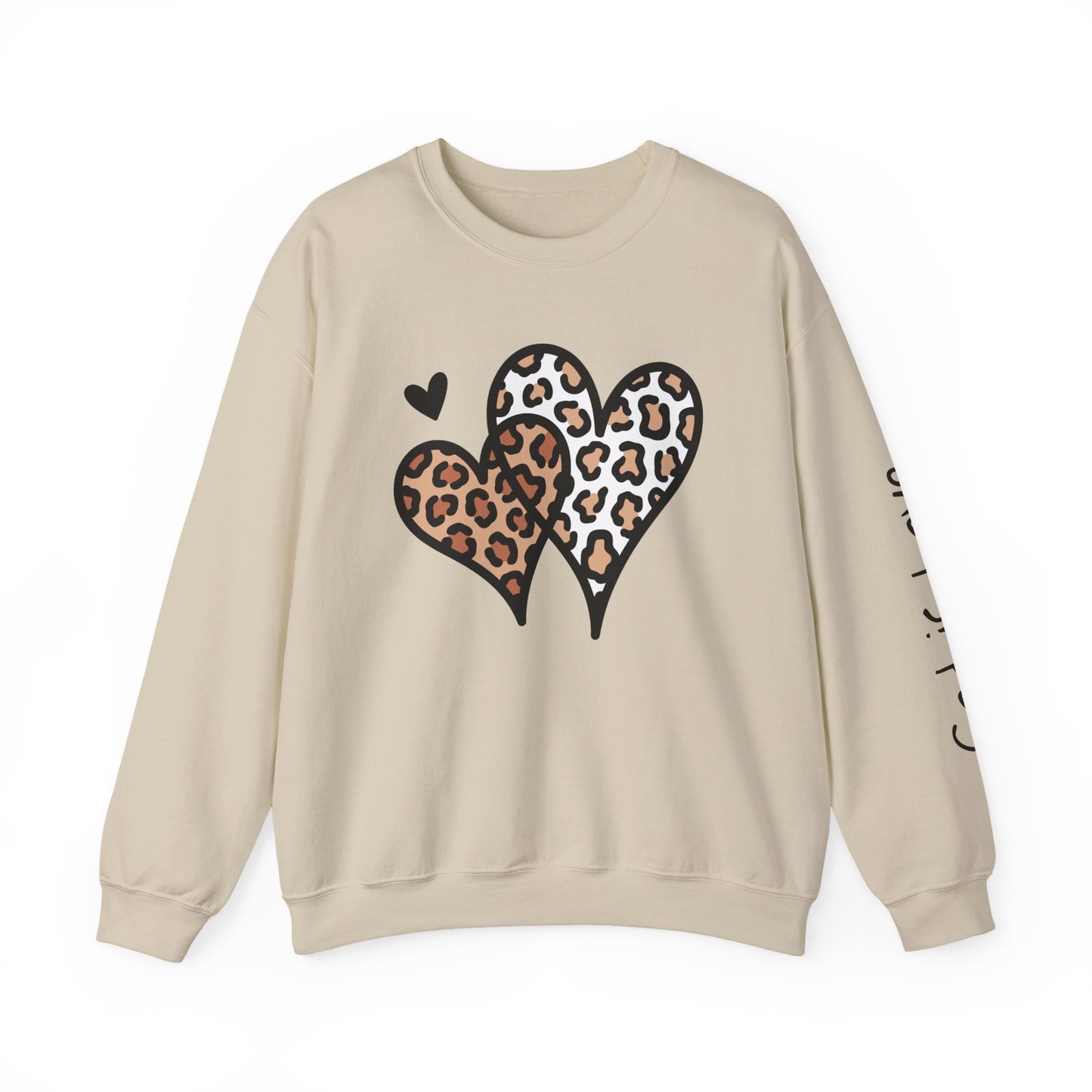 Leopard Heart Crewneck Sweatshirt