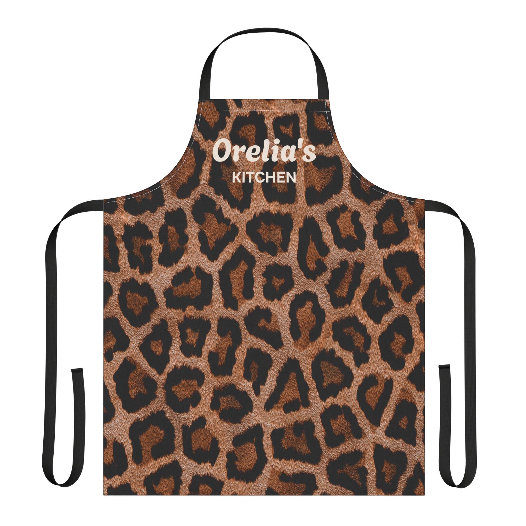 Personalized Leopard Print Apron