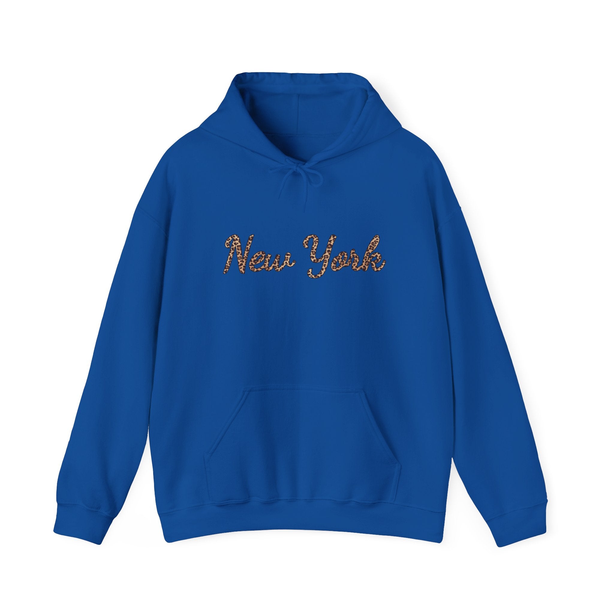 New York Leopard Script Hoodie