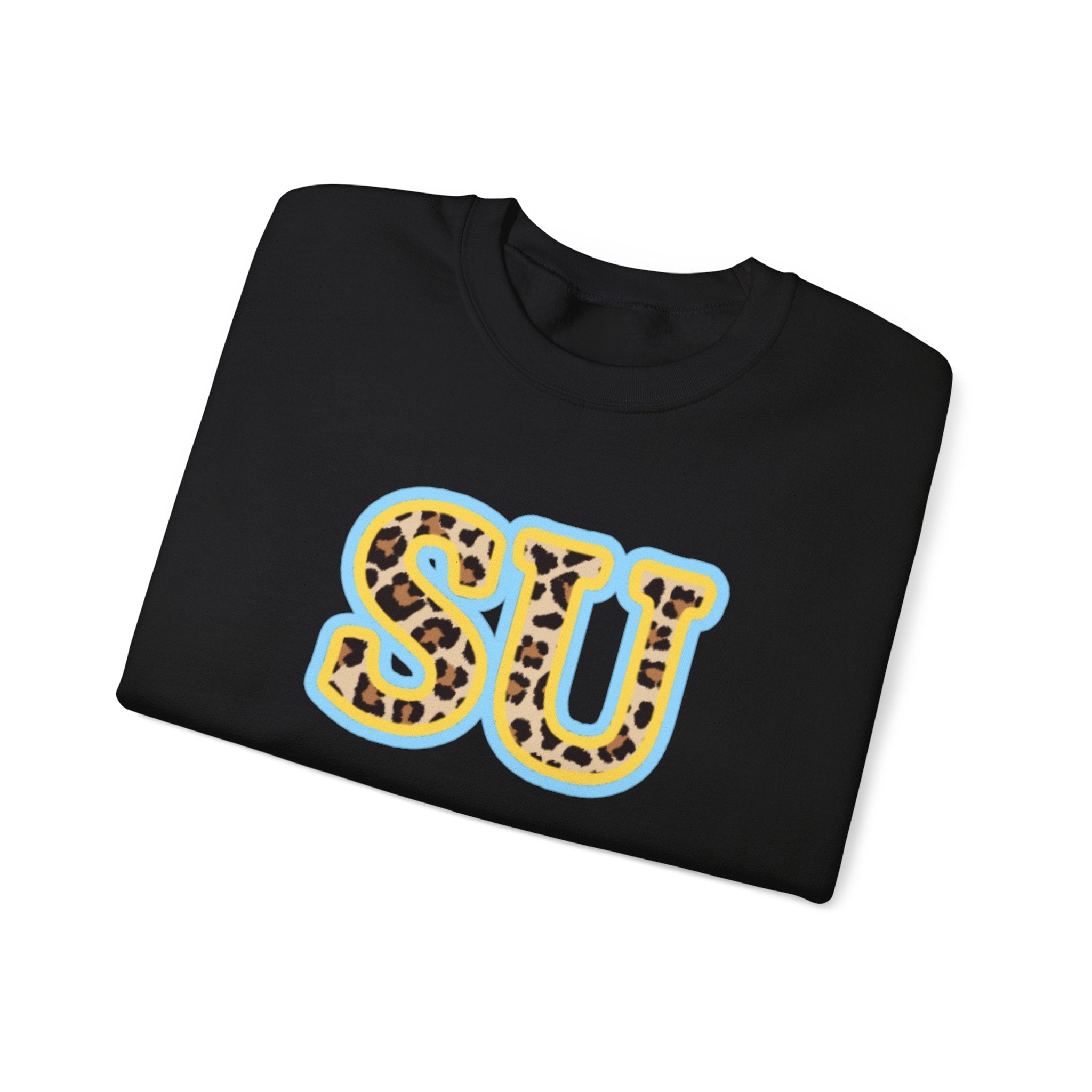SU Leopard Varsity Crewneck Sweatshirt