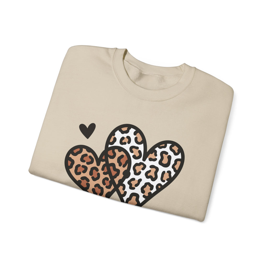Leopard Heart Crewneck Sweatshirt