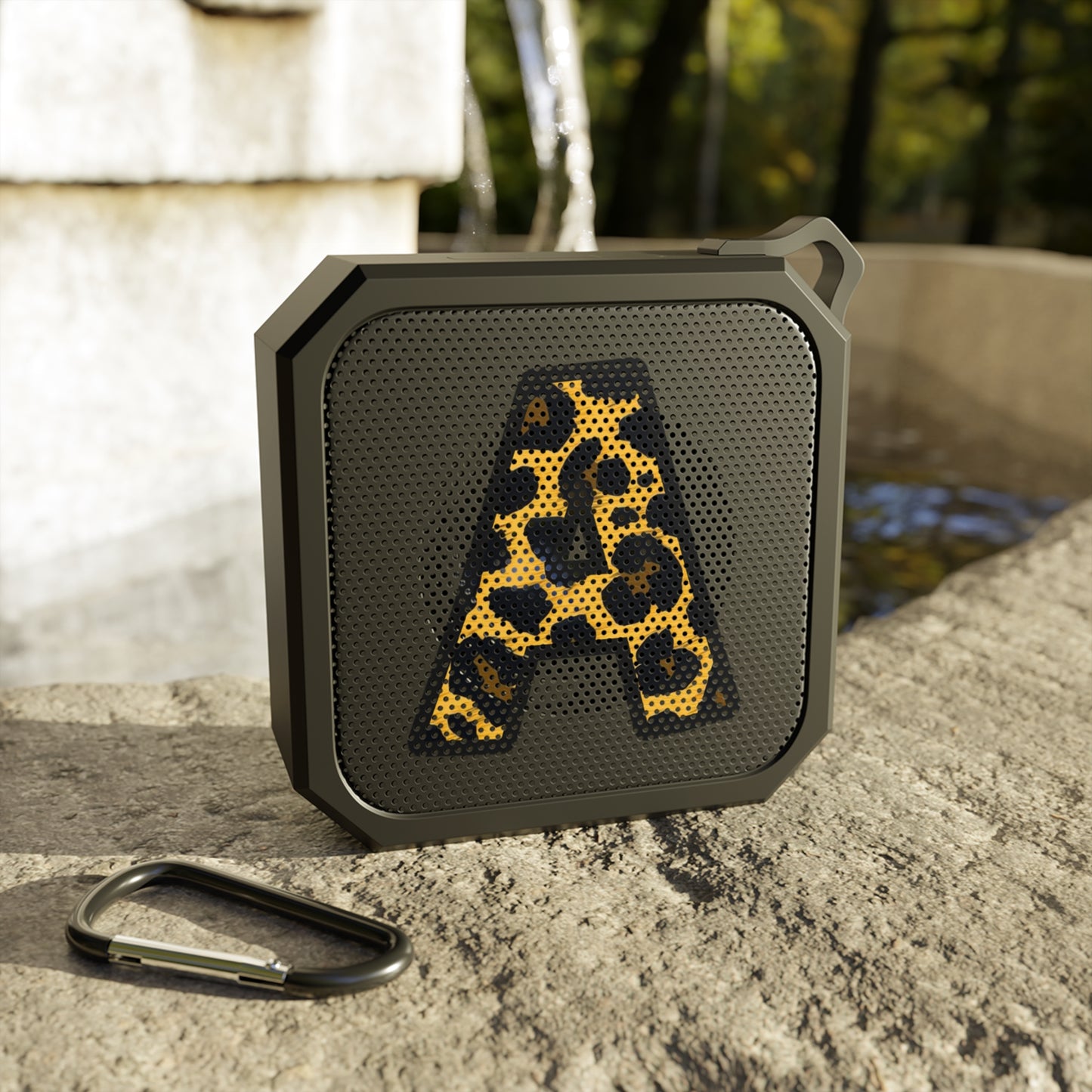 Blackwater Outdoor Bluetooth Speaker With Leopard Print Initial