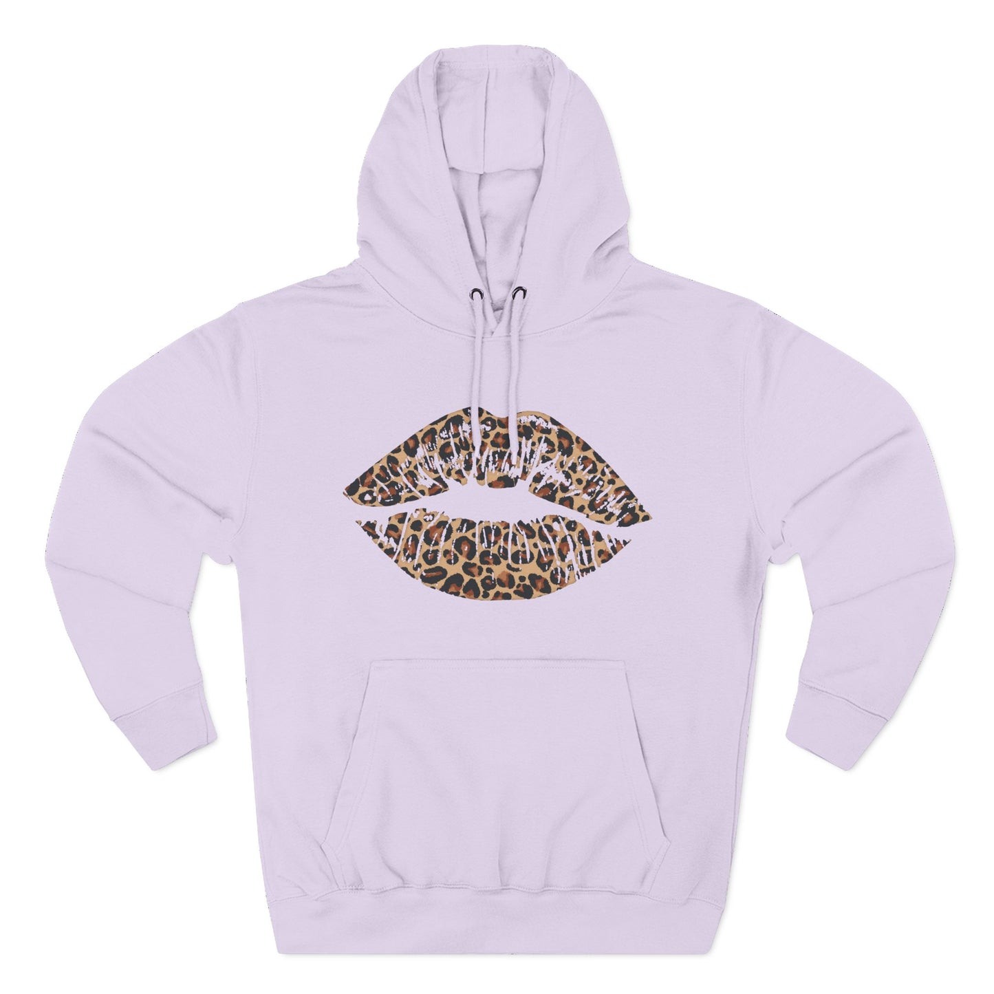 Leopard Print Kiss Lips Hoodie | Animal Print Lip Design