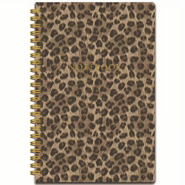 Leopard Print A5 Spiral Notebook - 5.5x8.3inch, 50 Pages 