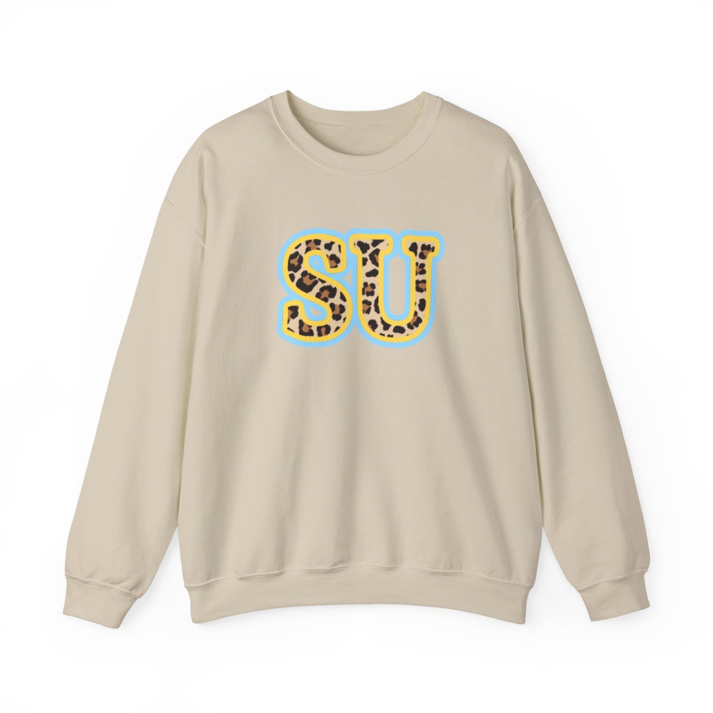 SU Leopard Varsity Crewneck Sweatshirt