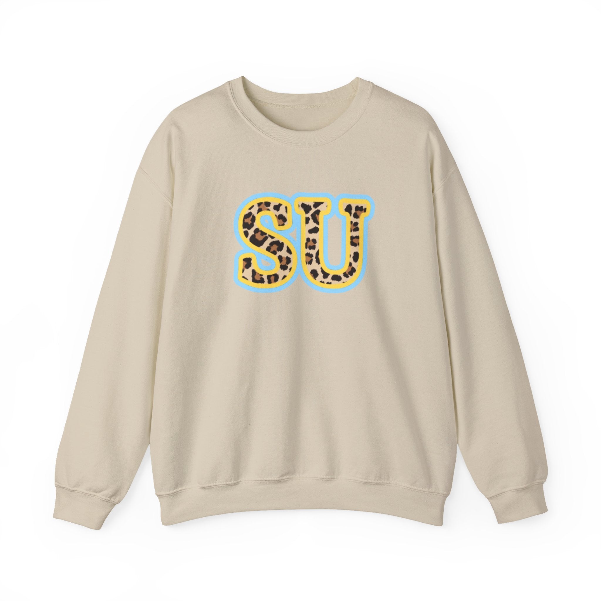 SU Leopard Varsity Crewneck Sweatshirt